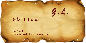 Gál Luca névjegykártya